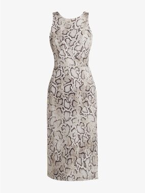 pinko cotton blend animal print midi sleeveless dress 6